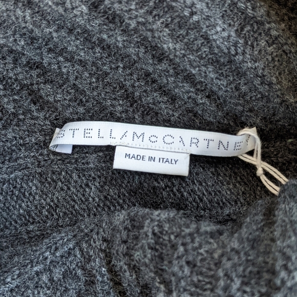 ⚡SOLD⚡STELLA McCARTNEY Asymmetrical Rib Knit Cowl Neck Sweater 100% Virgin Wool - Picture 6 of 8